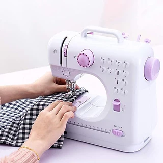 Mini máquina de costura portátil SM-505 , máquina de costura ajustável de 2 velocidades e 12 pontos com pedal, ferramenta elétrica de costura doméstica