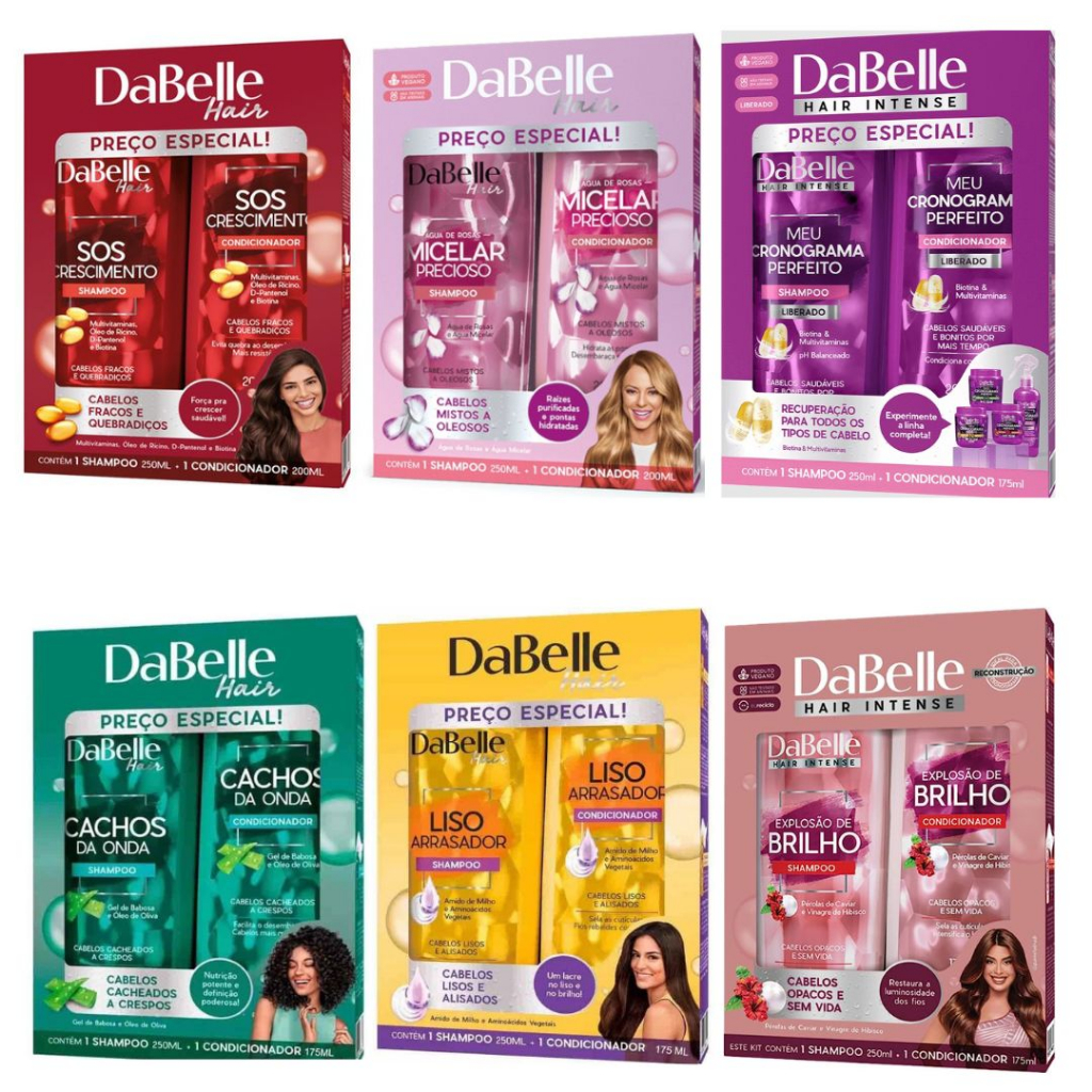 Kit dabelle shampoo + condicionador tipos: | Shopee Brasil