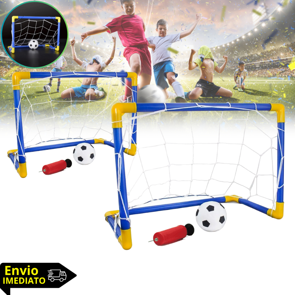 Kit Mini Trave De Futebol Infantil Golzinho Com Bola e Bomba ...
