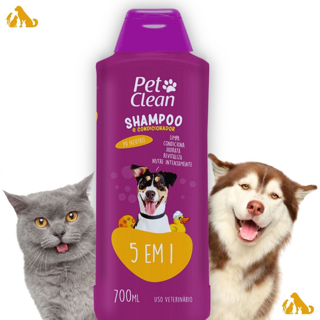 Shampoo e Condicionador para Cachorro e Gatos 5 em 1 Shopee Brasil