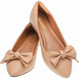Sapato Sapatilha Bico Fino Feminina Clássica Tendencia Elegante Shekinah Festa Linda Laço