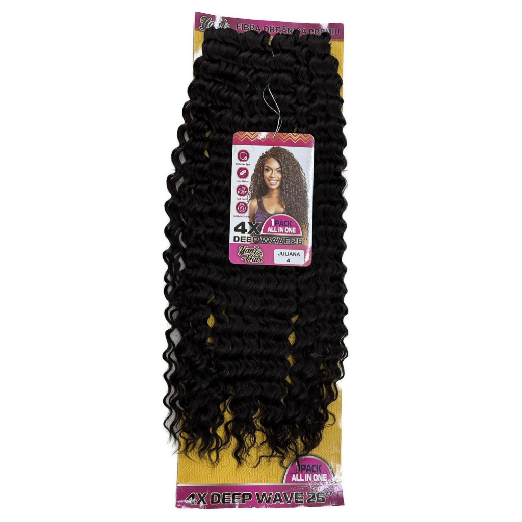 Cabelo Deep Wave Cacheado Juliana Fio a Fio Crochet Braids 70cm