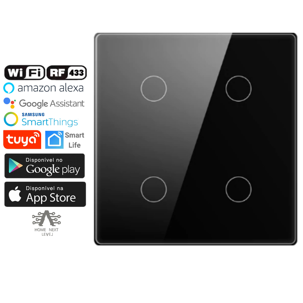 Interruptor Wifi 1 Canal Touch App Smart Life Alexa Google Smart Home