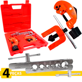 Kit Flangeador E Cortador De Tubos E Canos Cobre E Pvc Plástico Com Maleta Resistente Profissional em Oferta na Shopee