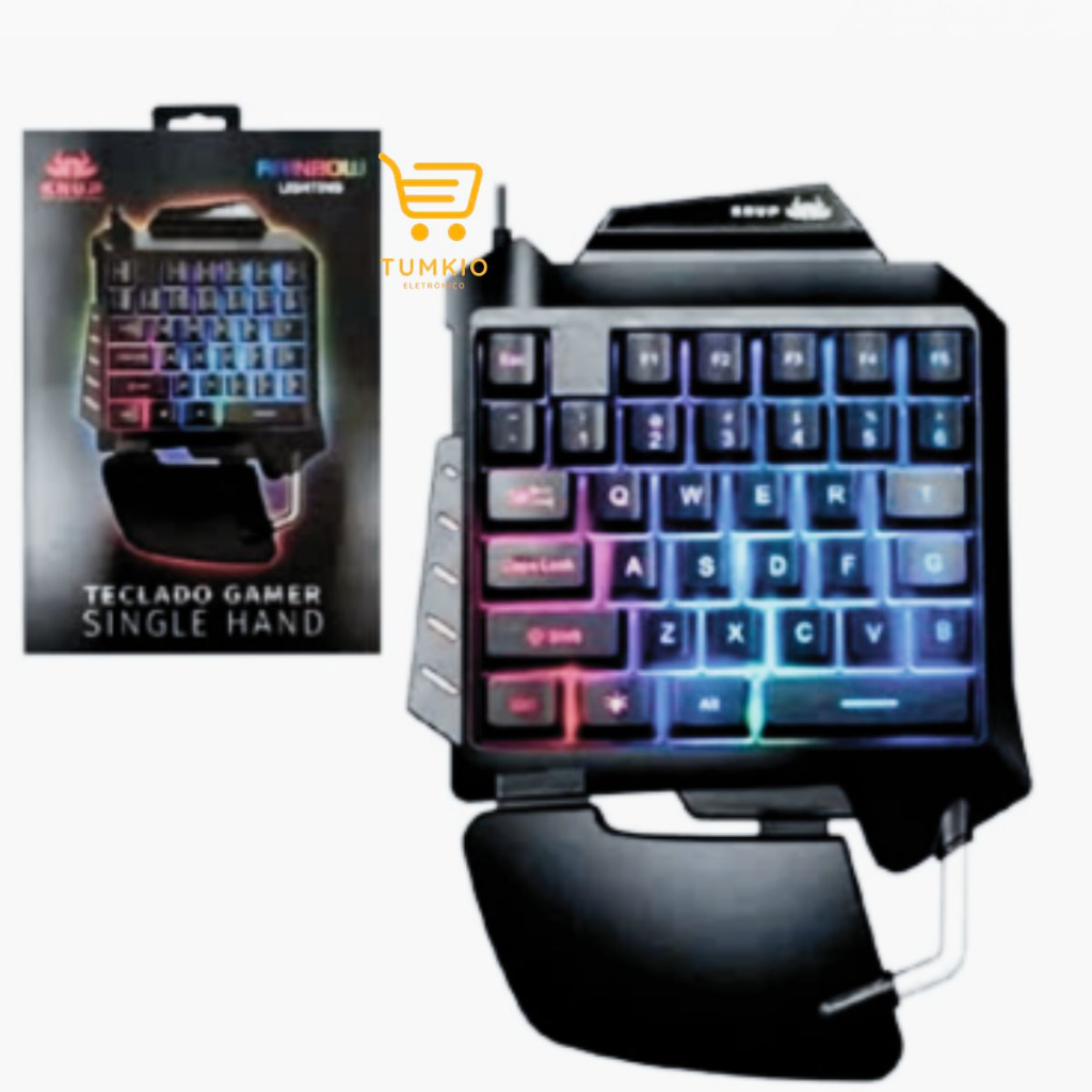 teclado de uma mão em Promoção na Shopee Brasil 2026