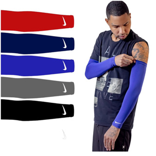 Nike Dri-Fit - Mangas solares UV para brazos, 1 par, unisex, para adultos,  Blanco