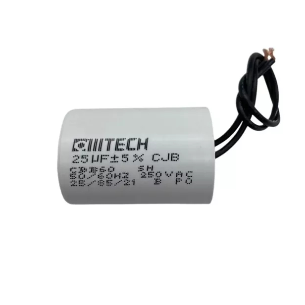 Capacitor Partida ALLTECH 25uf 250vac 2 Fios Motor Portão Eletrônico