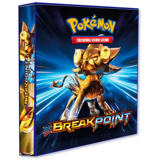 Álbum Pasta Fichário Pokémon XY Break Point Azul Capa Dura Reforçado para Colecionar Cards ou Cartas Pokemon Magic Naruto Yu-Gi-Oh DragonBall