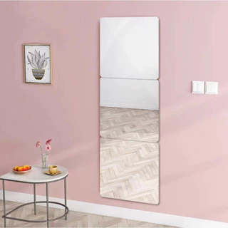 kit 3 Espelhos Quadrados Adesivos De Parede 3d Auto-Adesivo Adesivo De Parede Decoração Para Casa