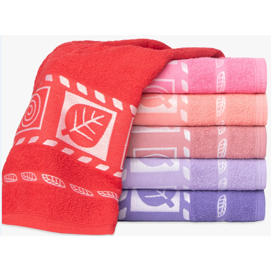 Kit 3 Toalhas de banho algodão premium linha folha