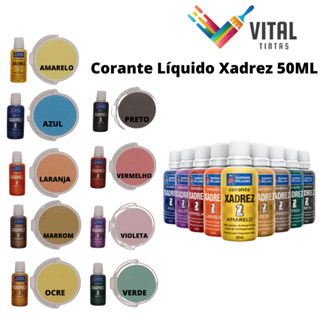 Corante Líquido Tinta Xadrez 60 Am.+6 Ocre+ 6 Marrom -sherwi