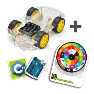Kit Chassi Duplo Carro 4 Rodas 4wd Robótica Arduino Robô