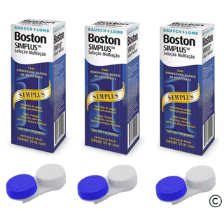 3 Boston Simplus 120ml Solução Multiação Para Lentes de contato Rígidas