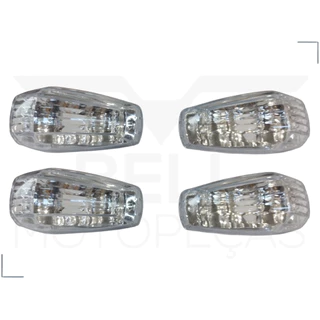 KIT 4 Lente Seta Pisca DK 150 DK150 / YES 125 EN / GS 120 / GSR 125 150 150i - MODELO ORIGINAL ( FUMÊ / CRISTAL )