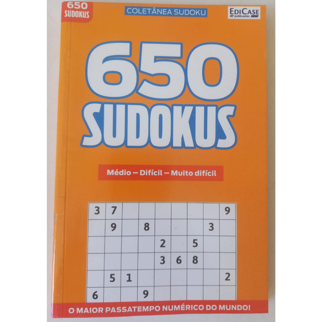 Kit 2 Livros SUDOKU 650 Jogos e SUDOKU 230 Jogos Passatempo Sudoku 880 Jogos