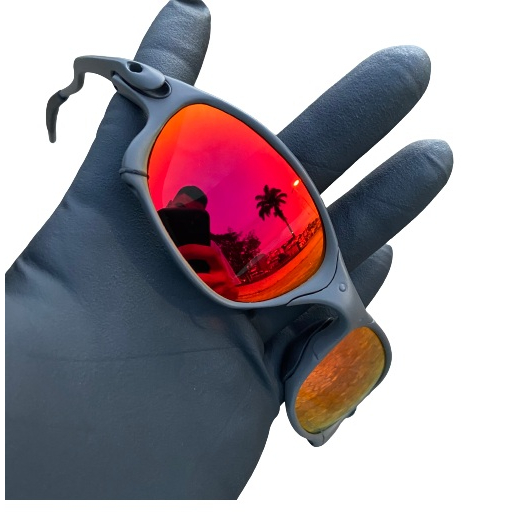 Oculos de Sol Oakley Juliet Xmetal Vermelha Double X Mandrake no