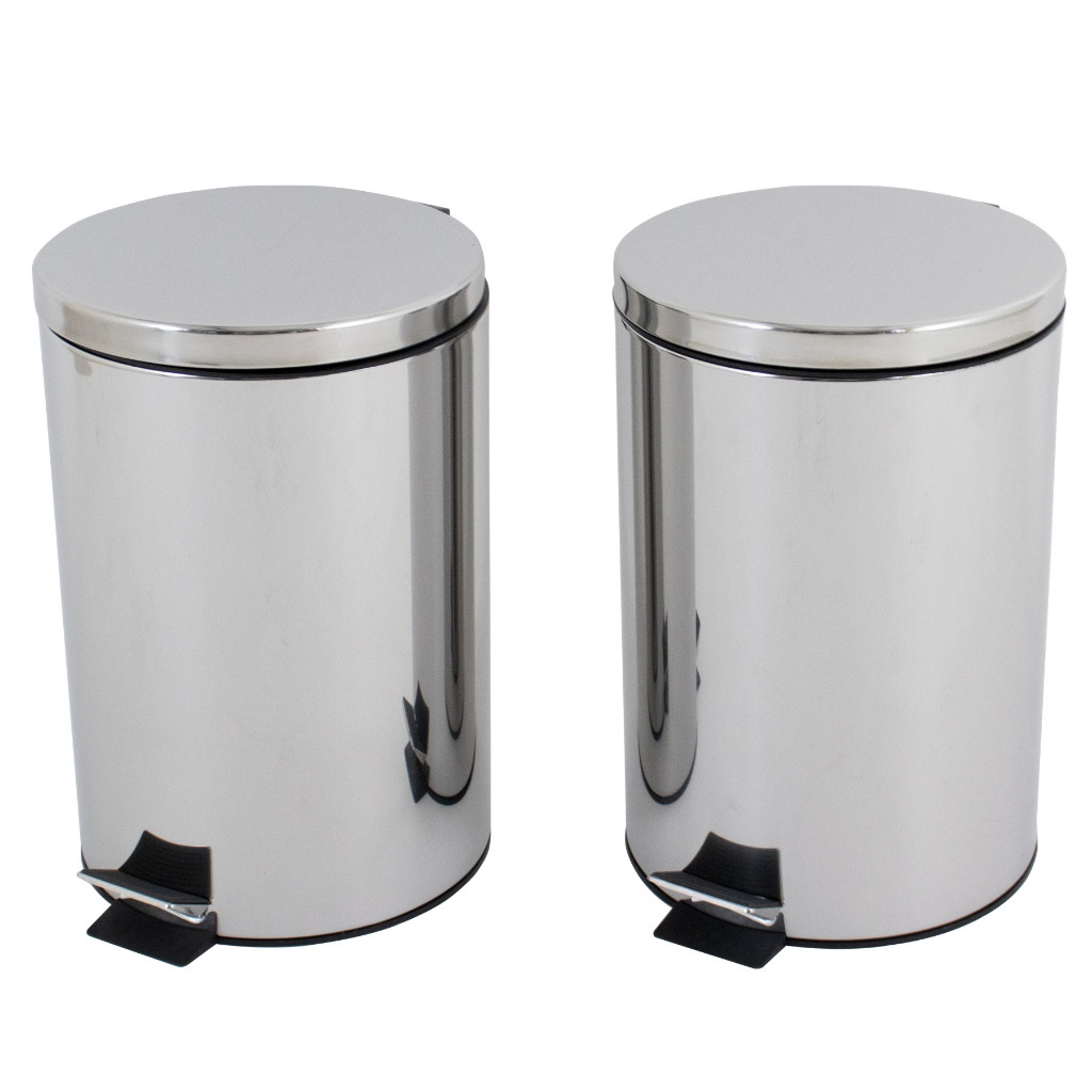 Kit 2 lixeiras aço inox de 20 litros Healer