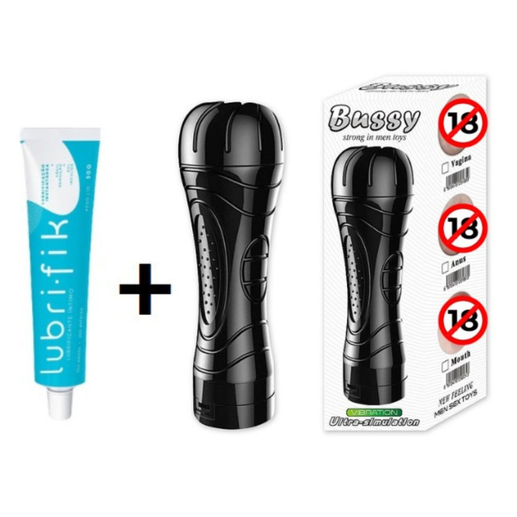 Masturbador Vagina em Cyberskin + Lubrifik Lubrificante Íntimo 50G