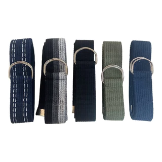 Cinto Masculino Kit 5 Peças Lona Tecido Gorgurão Argola