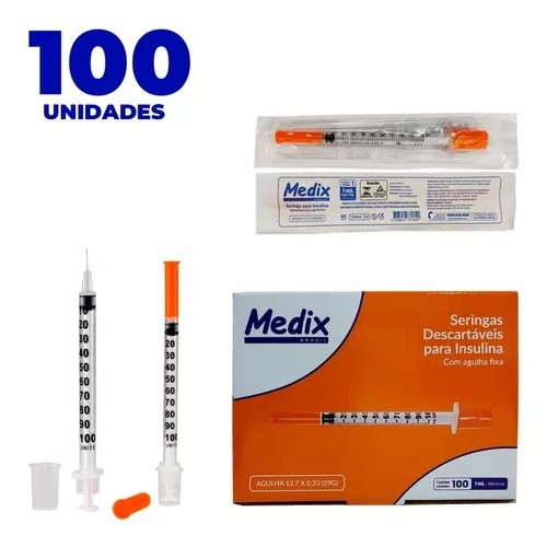 Seringa Ml Insulina Descart Vel Sem Agulha Medix Unid Shopee