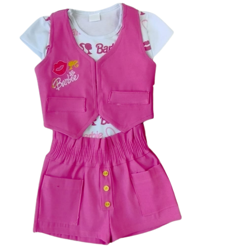 Conjunto roupa Barbie menina infantil conjunto Colegial