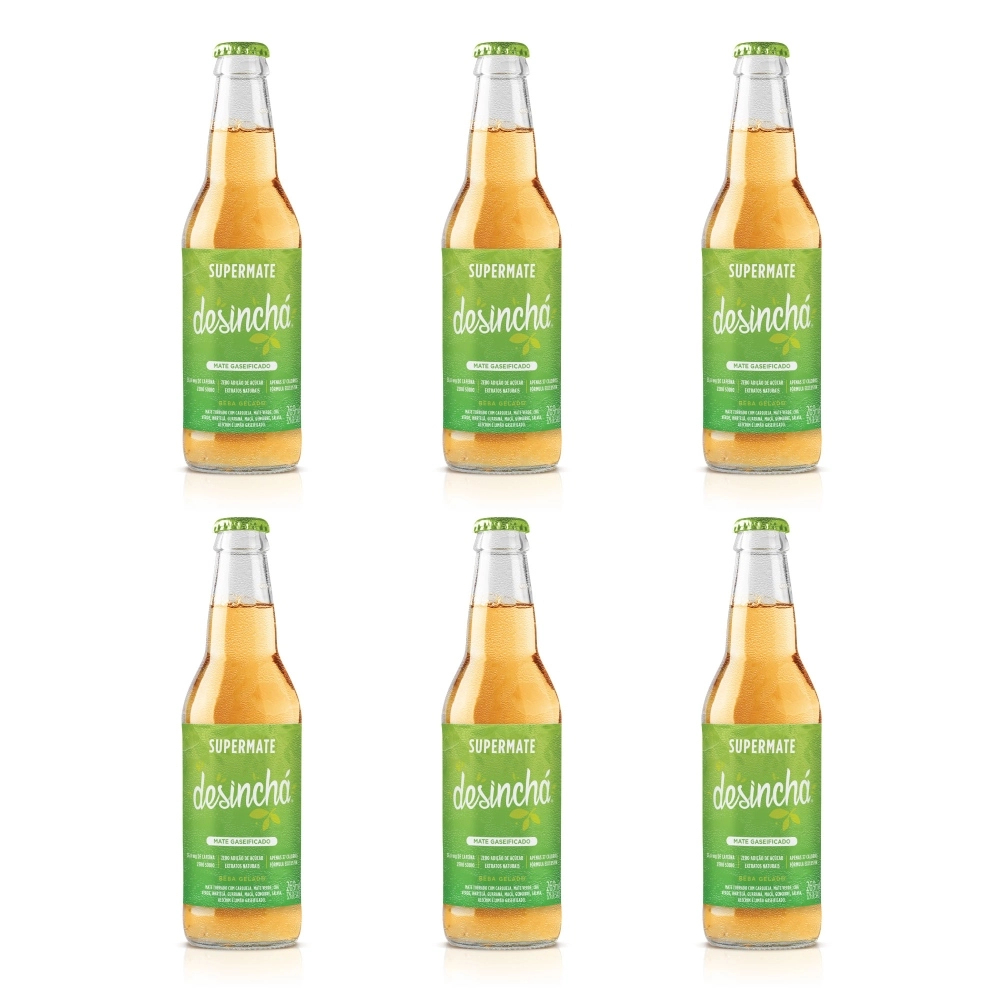 Pack 6 Unidades - Supermate Mate Gaseificado Vidro 269ml - Desinchá ...