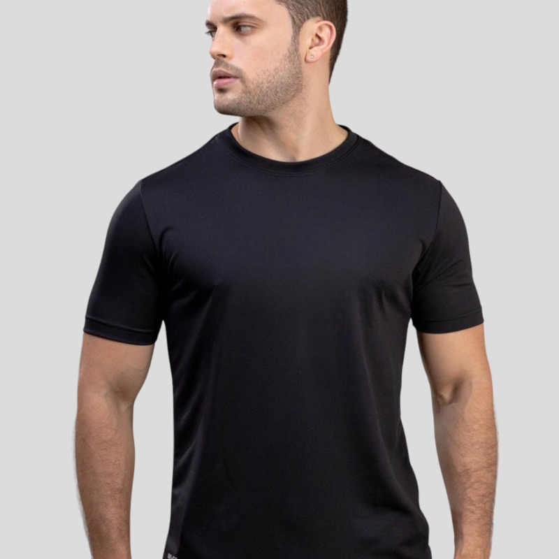 Camiseta Dry Fit Academia Branca e Preta