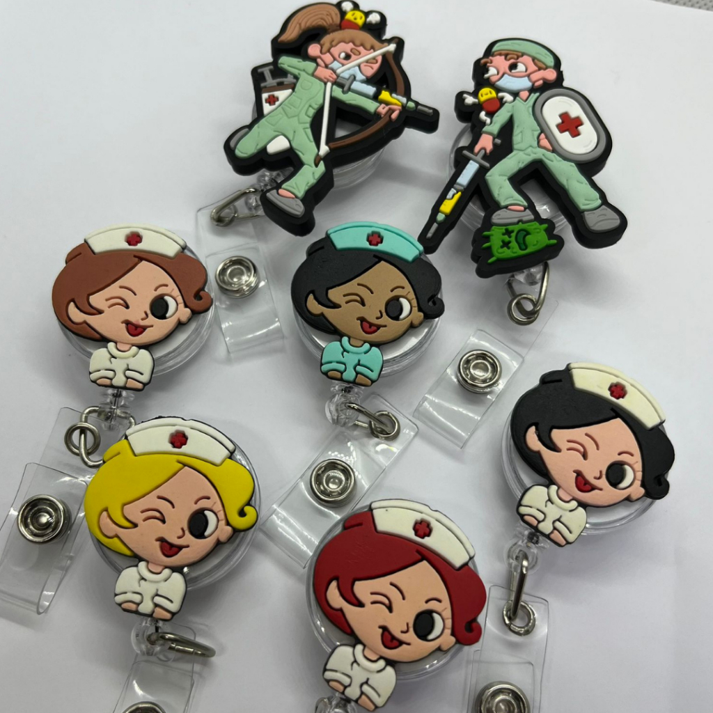 Porta Crachá Retrátil Personalizado - Enfermeiros e Enfermeiras - Hospital