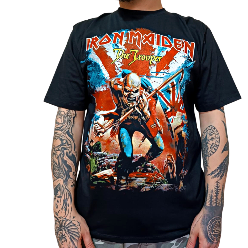 Camiseta Banda De Rock Iron Maiden Eddie Bass | Shopee Brasil