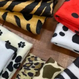 Tecido Velboa Estampado Animal Print - Tamanho 30cm x 75cm - Artesanato