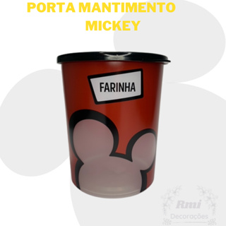 Porta Mantimento Mickey Mouse Disney Pote Armazenamento de Farinha