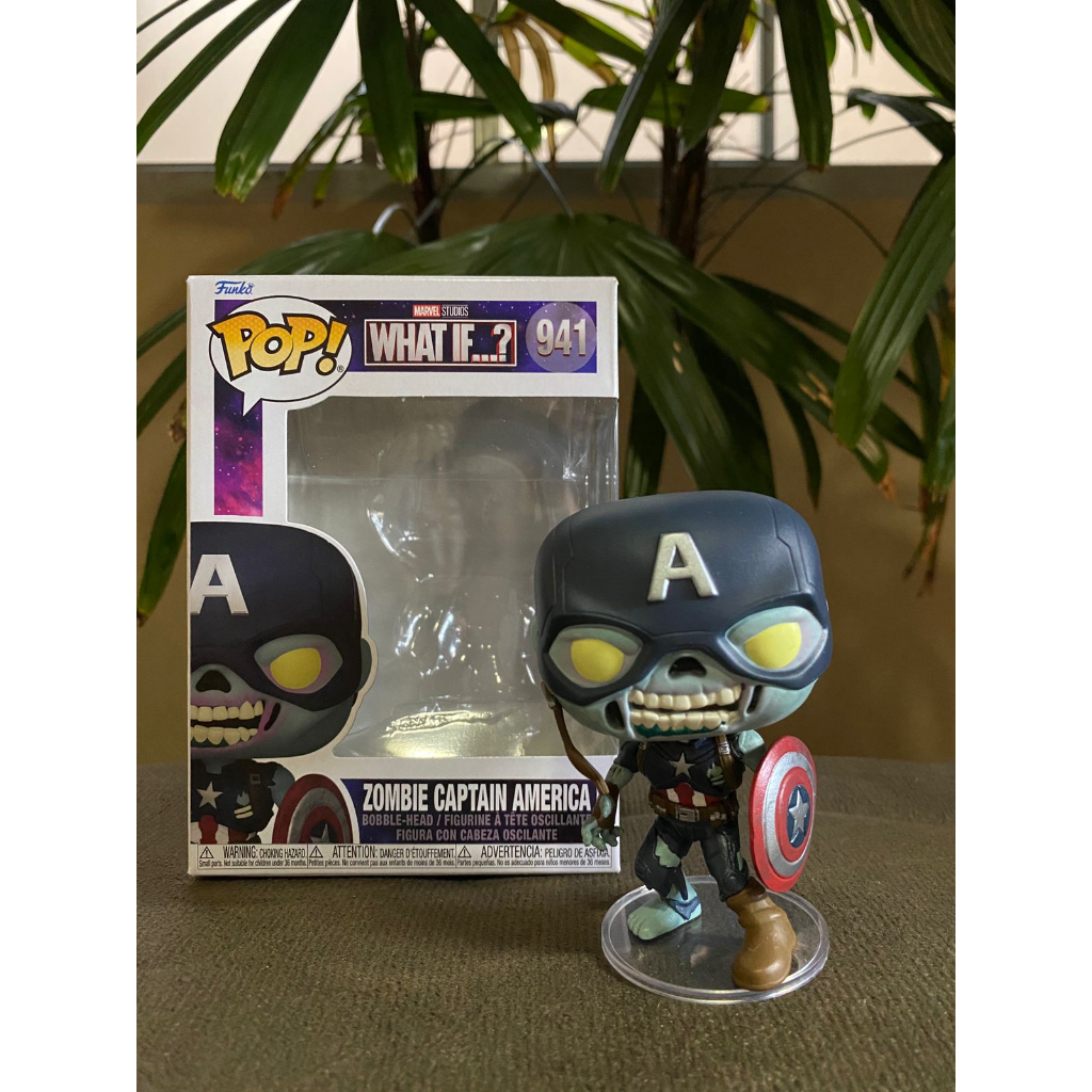 Funko Pop Marvel What If – Captain America Zombie Exclusive 25 Cm, Figurine Collector