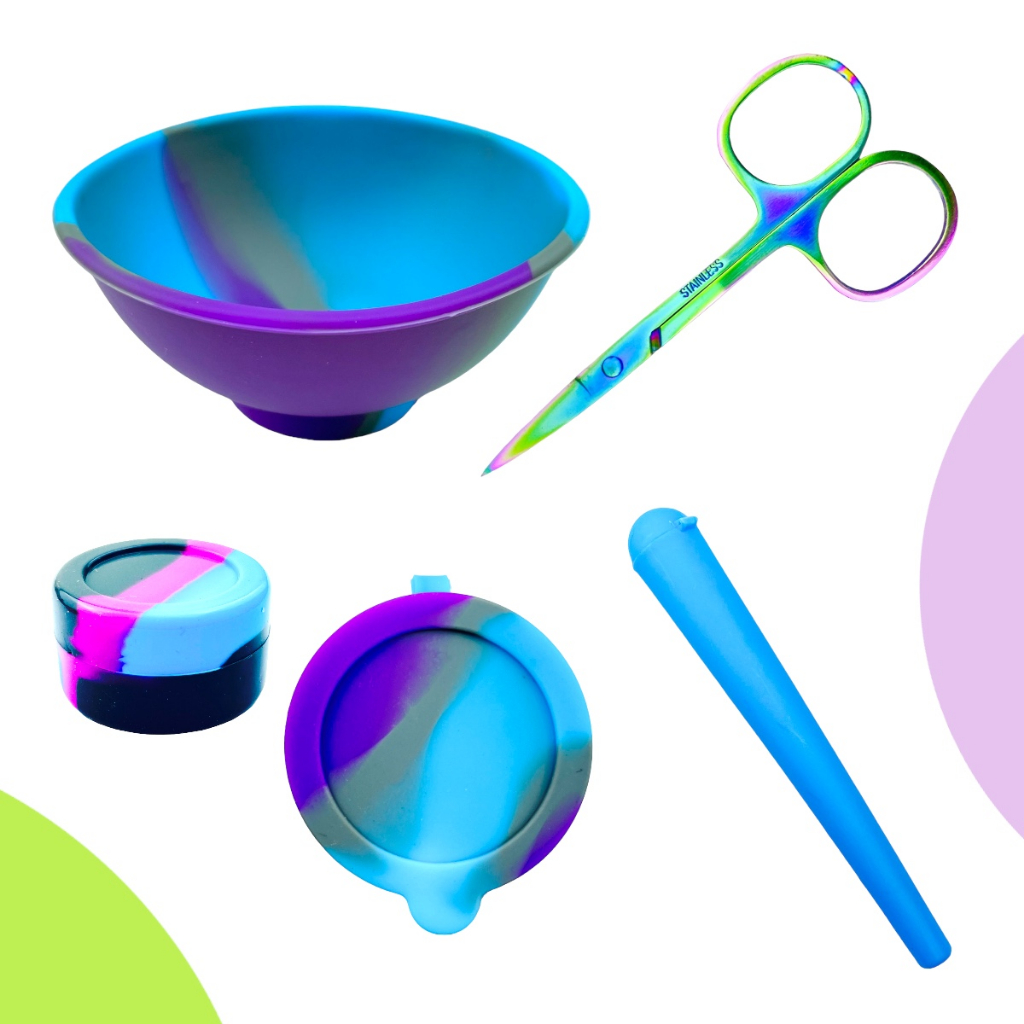 Kit Cuia de Silicone + 2x Slick Oil 10ml 5ml + Tesourinha Ponta Fina ...