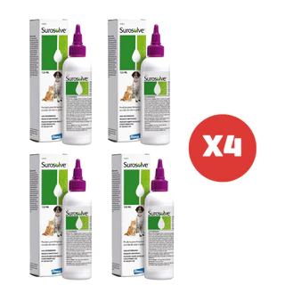 Kit 4 Surosolve 125ml Líquido para Limpeza de Ouvidos Elanco em Oferta na Shopee