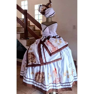 Roupa para Omolu - Baiana para Candomblé - Roupa Umbanda