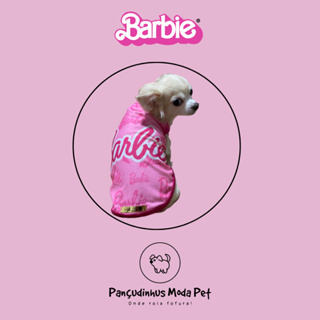 Roupa Pet - Barbie/ Camiseta Barbie para Pets/ Regata Pet