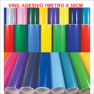 Vinil Adesivo 1 Metro X 30cm Para Silhouette, Balão, Recorte Eletronico, Envelopamento e Outros Modelos Para Laminação a Frio e Máscara de Transferência