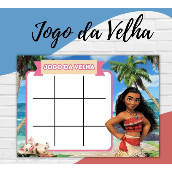 Jogo da Velha - Lembrancinha de Aniversário Todos os Temas