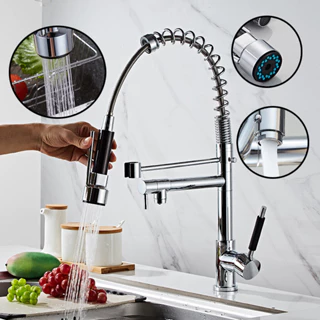 Torneira Spray Gourmet Móvel Misturador Mono Comando com Spray Articulado