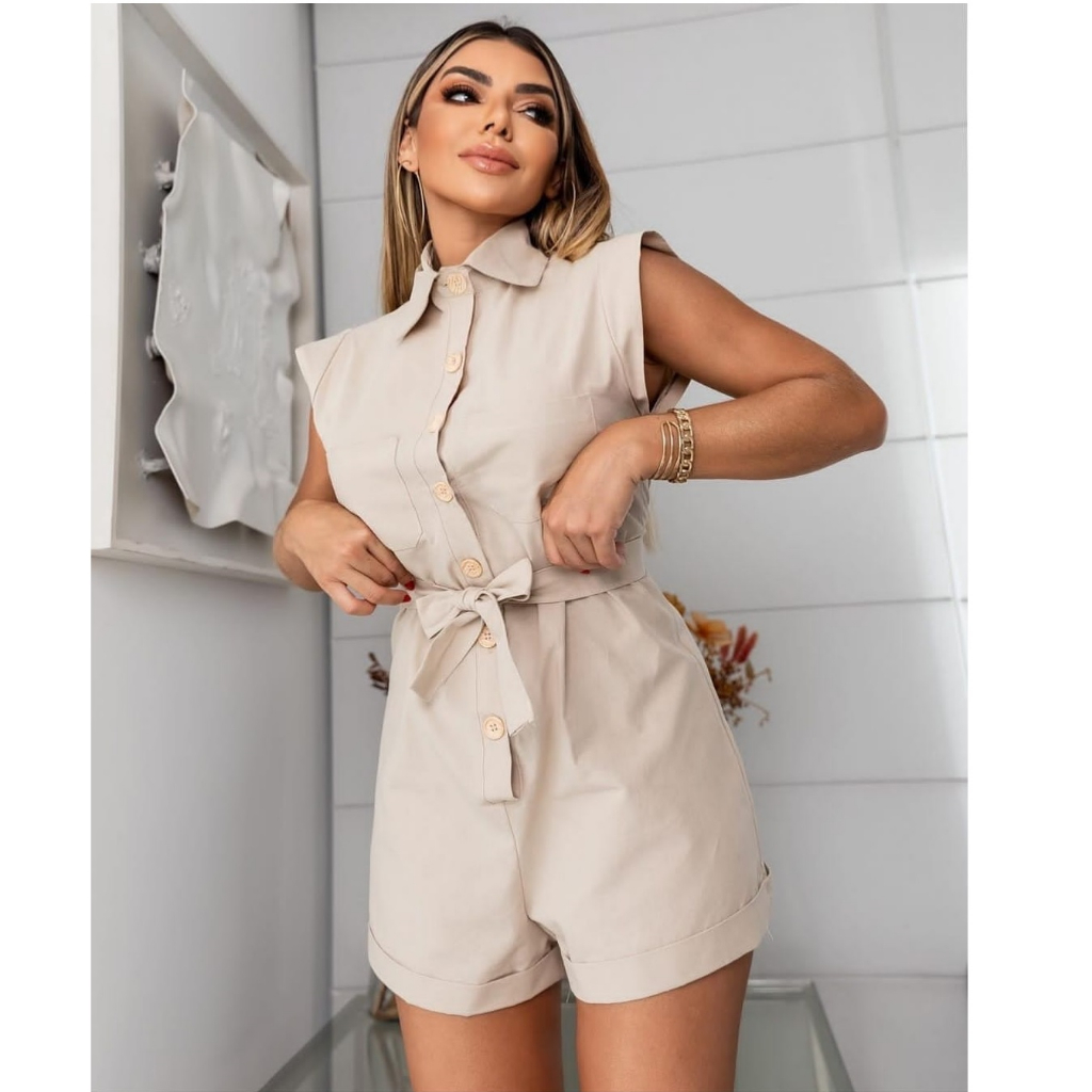Macaquinho Feminino Soltinho Curto Moda Blogueira Verão | Shopee Brasil