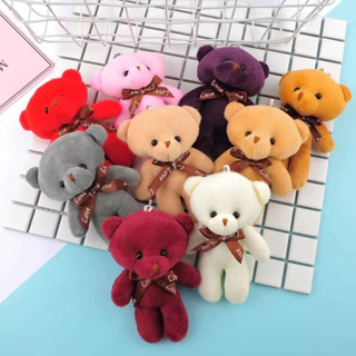 kit 6 unis Chaveiro Com Pingente De Urso Ttedy De Pelúcia cor aleatorio em Oferta na Shopee