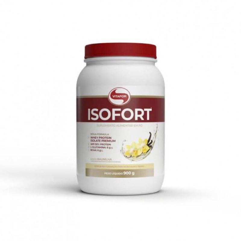 Whey Isolado / Suplemento Alimentar Isofort Sabor Neutro Vitafor (900g)