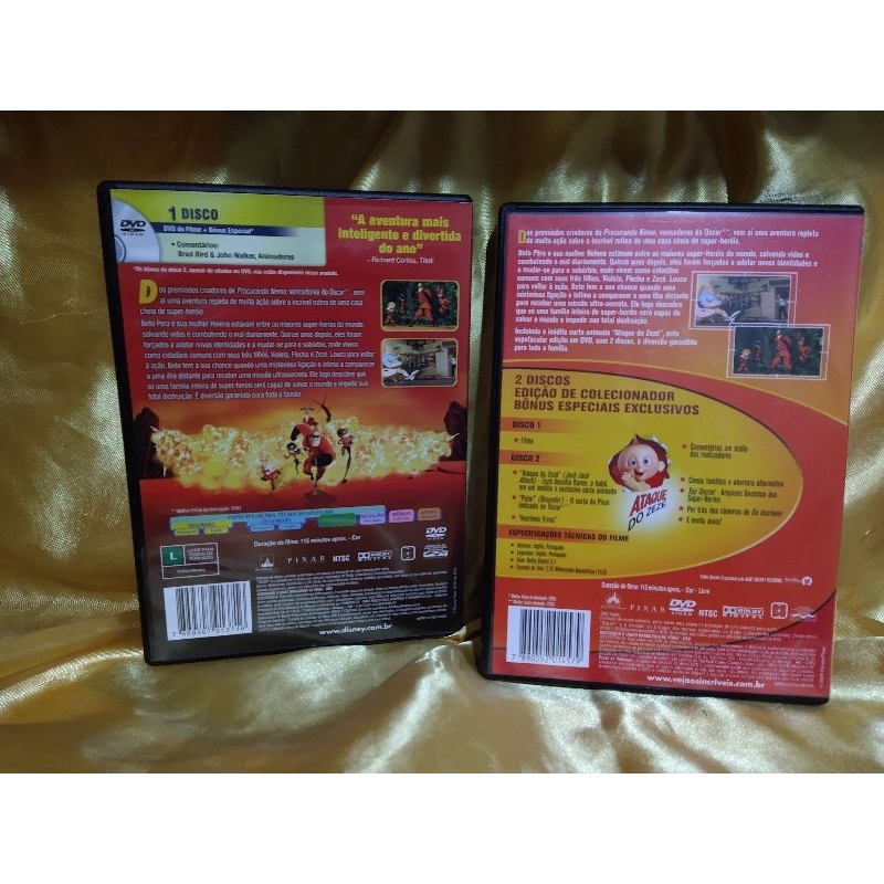 Coleção Os Incríveis com 3 dvds | Shopee Brasil