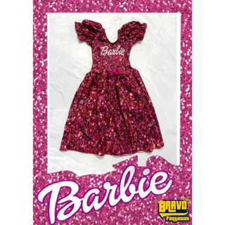 Vestido Infantil Barbie Rosa Xadrez Filme Aniversário Temático