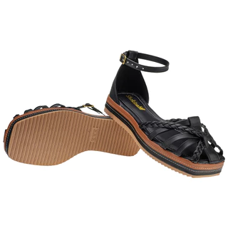 Sandália Feminina Slide Plana Flatform Rasteira Birken Shekinah Trança Confortável Fashion Moda