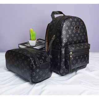 Mochila LV + Necessaire Grande Louis V Kit Bolsa Feminina Premium Promoção