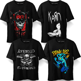 Korn Slayer Blink-182 Avenged Sevenfold Camiseta Banda Rock