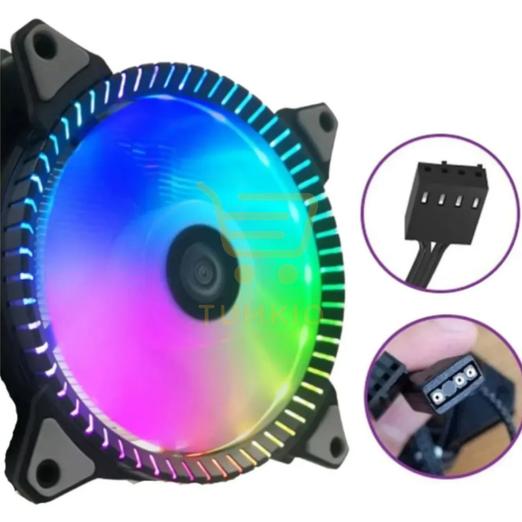 Cooler Fan Ventoinha Para PC Gabinete 120mm Led RGB