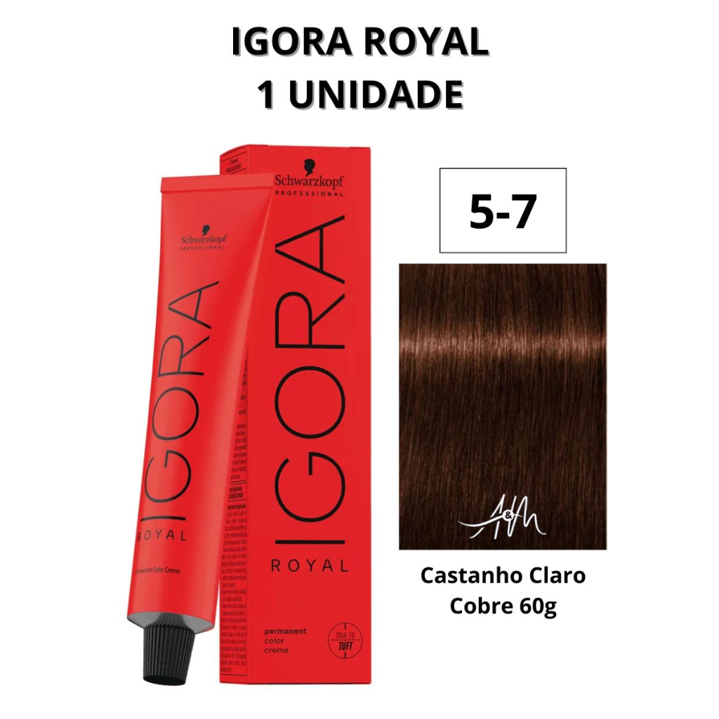 KIT - 4 Tintas Igora 8.77 + 4 ox Igora de 20 vol - Amor Acobreado