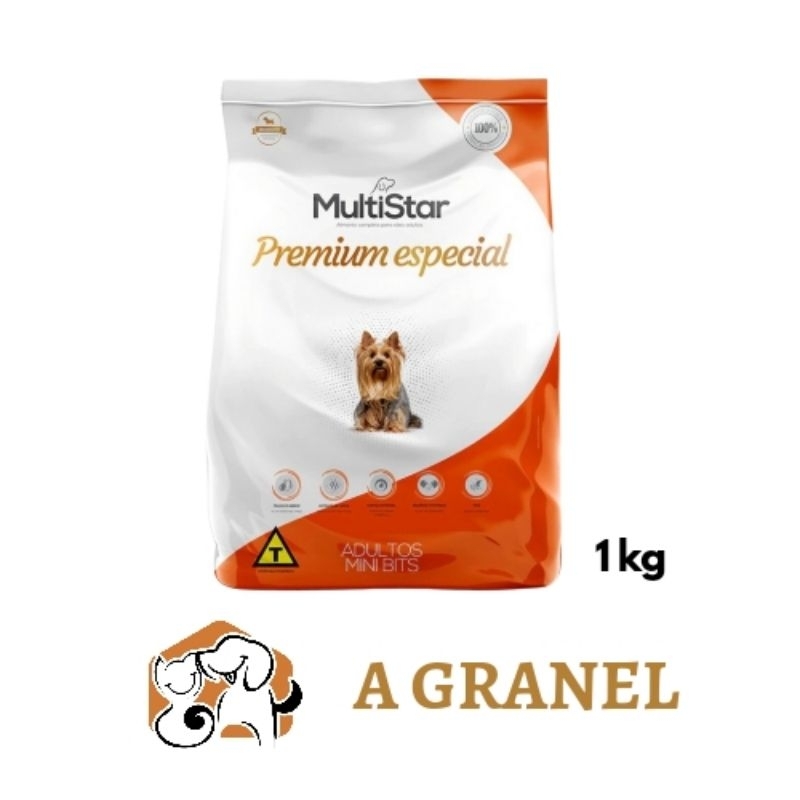 Racao MultiStar A GRANEL adulto porte pequeno mini bitz 1 kg | Shopee ...
